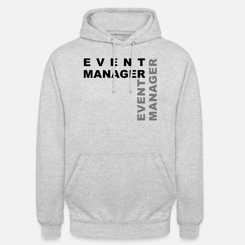 Eventmanager - V2 - Sweat-shirt à capuche unisexe - gris clair chiné
