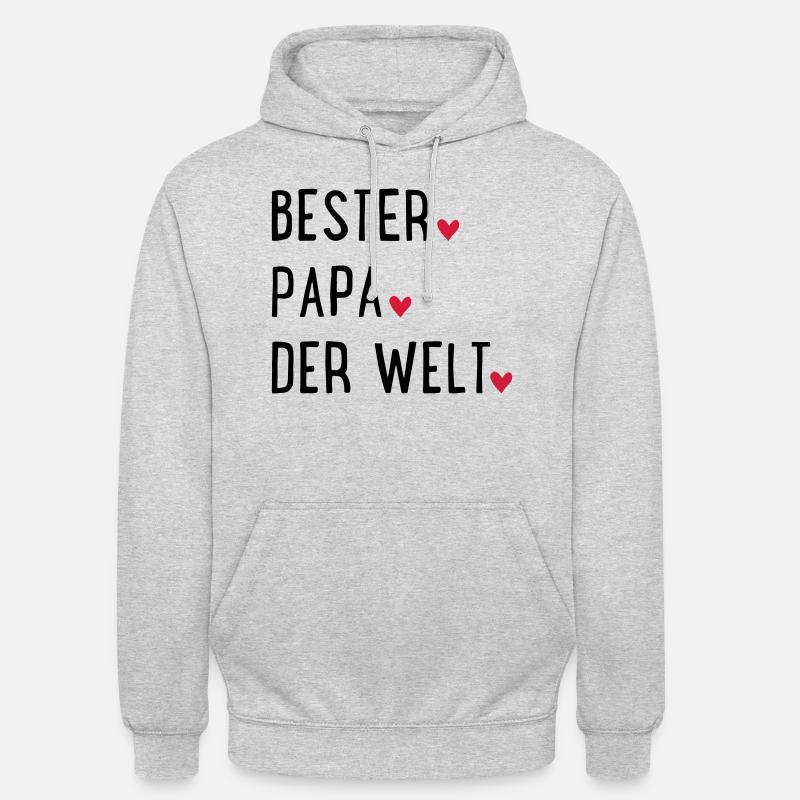 Bester Papa der Welt - Unisex Hoodie - Hellgrau meliert