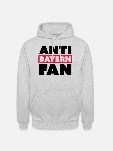 ANTI BAYERN FAN - Unisex Hoodie - Hellgrau meliert