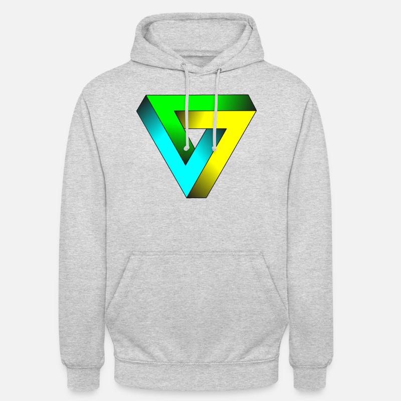 triangle impossible - Sweat-shirt à capuche unisexe - gris clair chiné