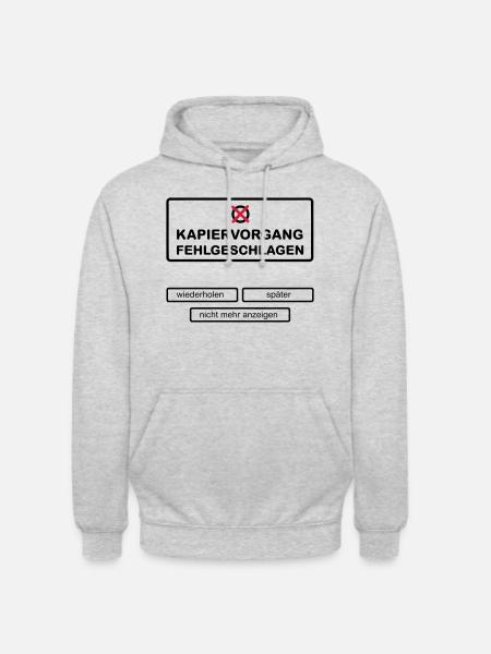 Kapiervorgang 2C - Unisex Hoodie - Hellgrau meliert