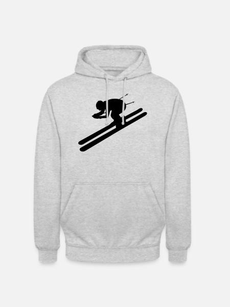 Skiing tribal eu - Unisex Hoodie - light heather grey