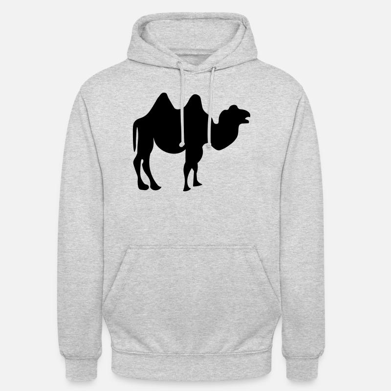Camel design - Sweat-shirt à capuche unisexe - gris clair chiné