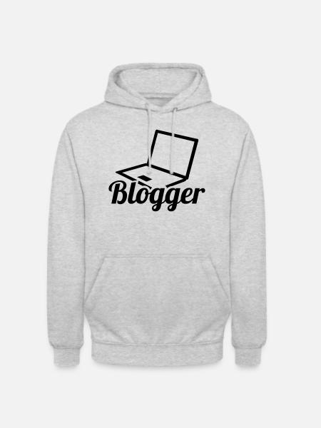 Blogger - Unisex Hoodie - Hellgrau meliert