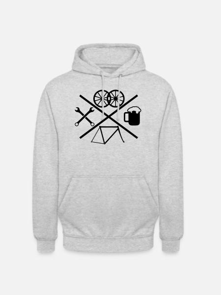 Cross Bike - Unisex Hoodie - Hellgrau meliert