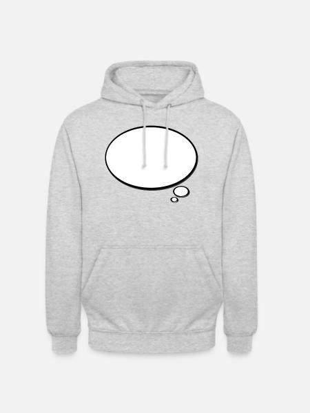 sprechblase - Unisex Hoodie - Hellgrau meliert