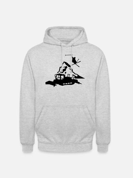 Cervin en Suisse - Sweat-shirt à capuche unisexe - gris clair chiné