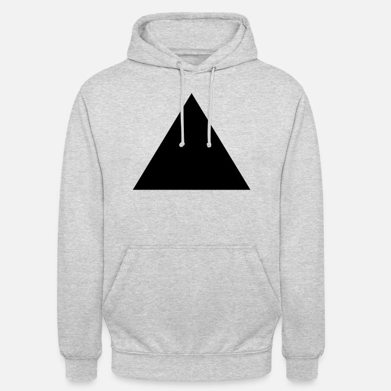 Triangle, pyramid (cheap!) - Sweat-shirt à capuche unisexe - gris clair chiné