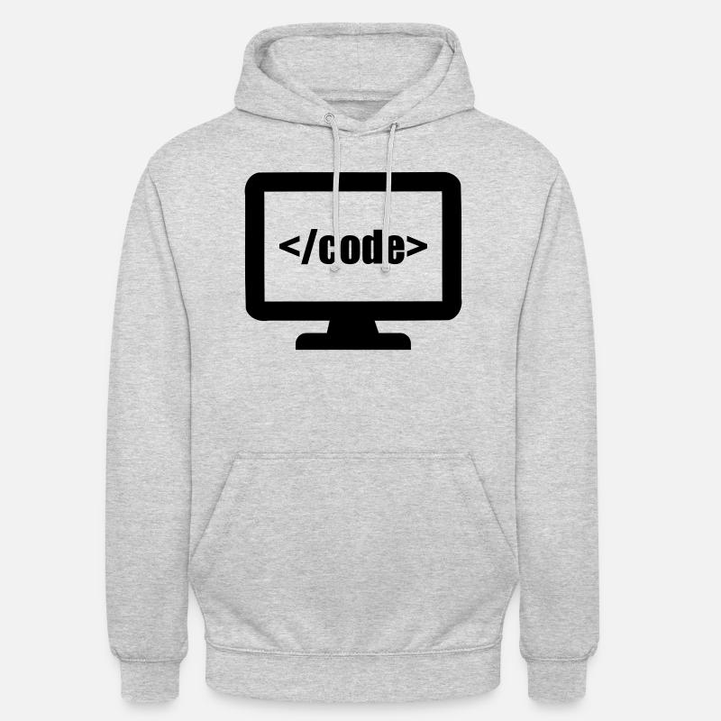 Programmeur - Sweat-shirt à capuche unisexe - gris clair chiné