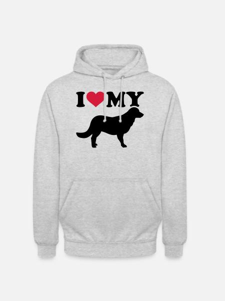 Flat Coated Retriever - Unisex Hoodie - Hellgrau meliert