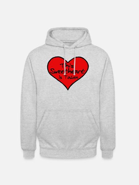 Dieses Sweatheart wird genommen - Unisex Hoodie - Hellgrau meliert