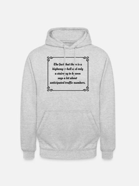 Highway to hell vs. stairway to heaven - Unisex Hoodie - light heather grey