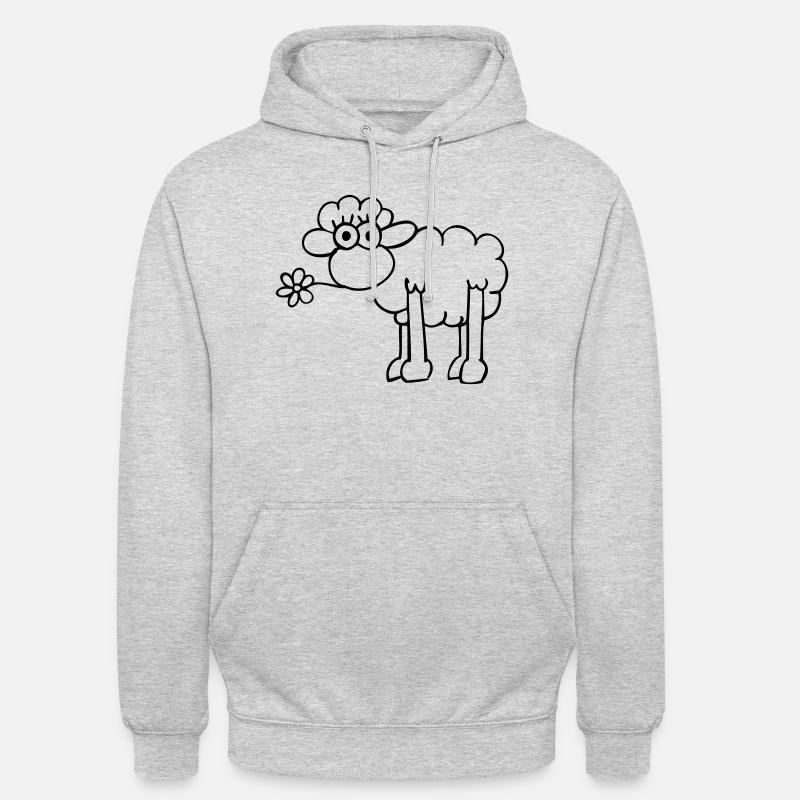 sheep_blume005 - Unisex Hoodie - Hellgrau meliert