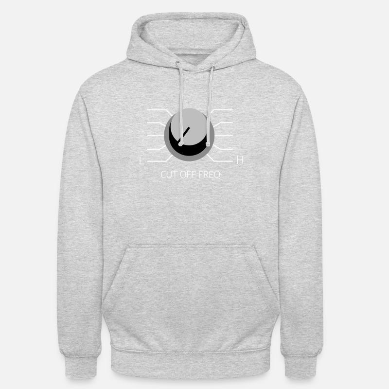 Bouton Couper la fréquence - Sweat-shirt à capuche unisexe - gris clair chiné