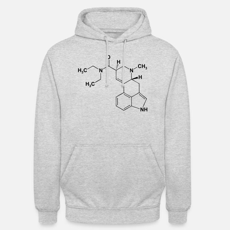LSD Lysergsäurediethylamid Molekül - Unisex Hoodie - Hellgrau meliert