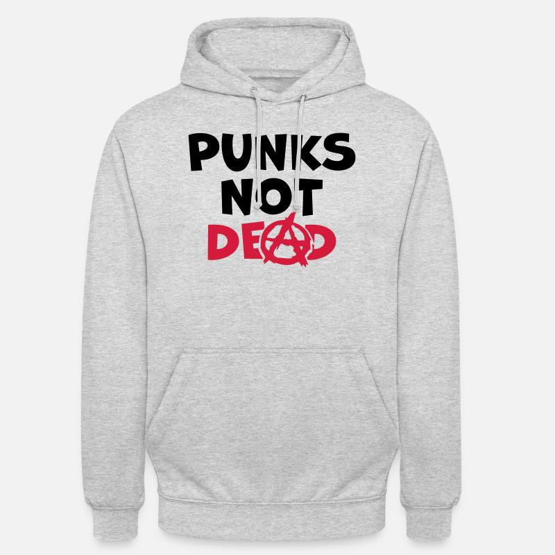Zitat punks not dead - Unisex Hoodie - Hellgrau meliert