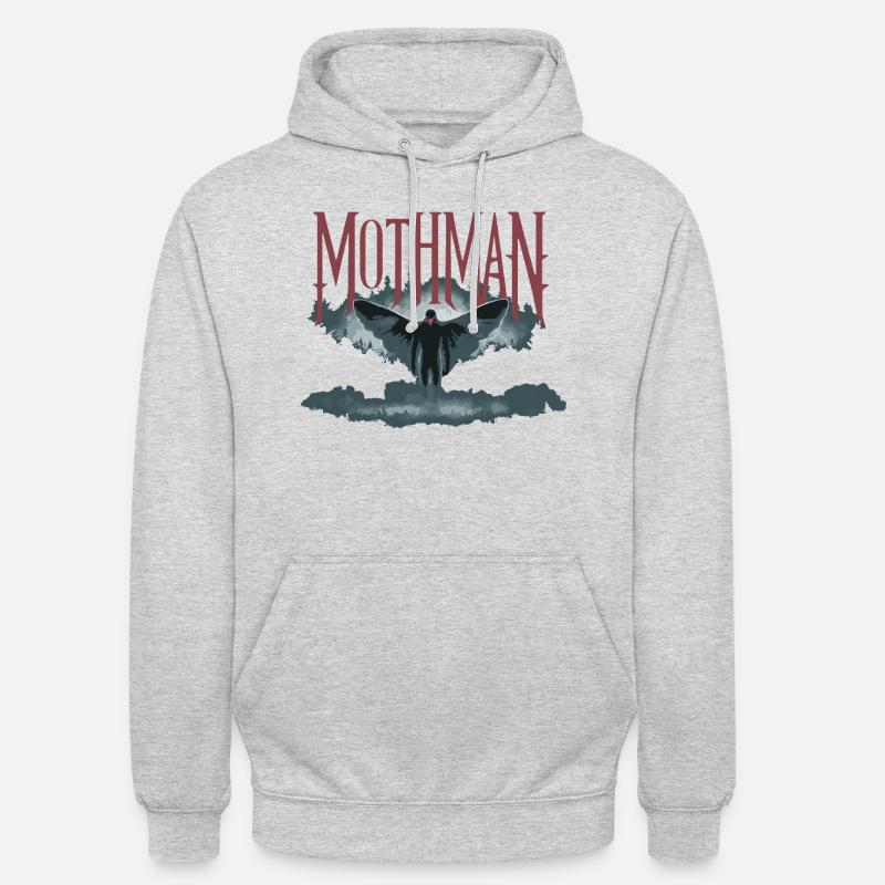 MOTHMAN - Sweat-shirt à capuche unisexe - gris clair chiné