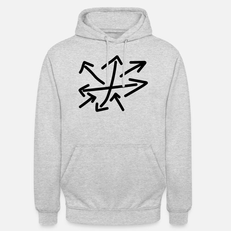 pfeile wild - Unisex Hoodie - Hellgrau meliert