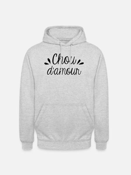 Chou d'amour - Sweat-shirt à capuche unisexe - gris clair chiné