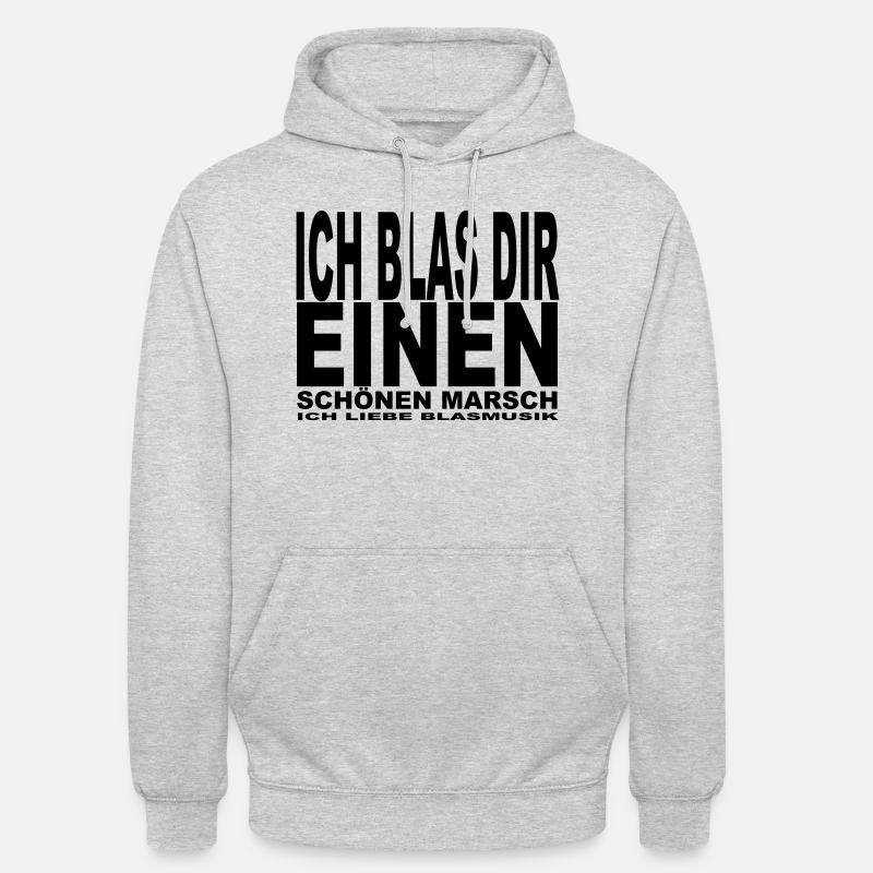 Ich blas dir einen - Unisex Hoodie - Hellgrau meliert