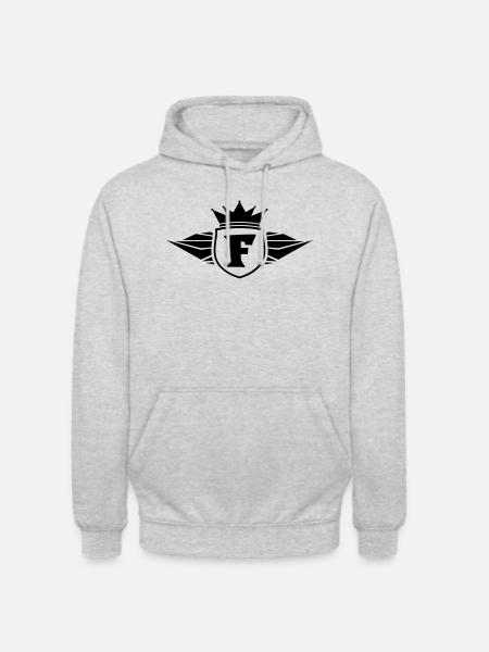 f_letter_f1 - Unisex Hoodie - light heather grey