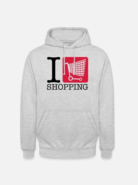 shopping_i_love_u2 - Unisex Hoodie - Hellgrau meliert
