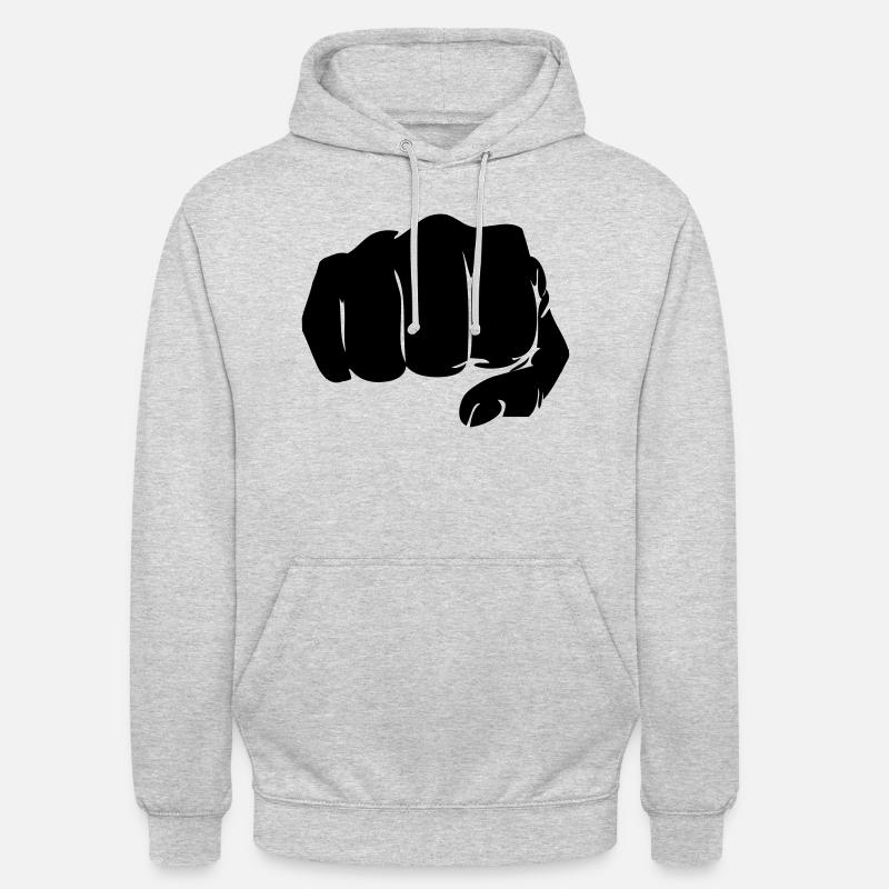 faust_01 - Sweat-shirt à capuche unisexe - gris clair chiné