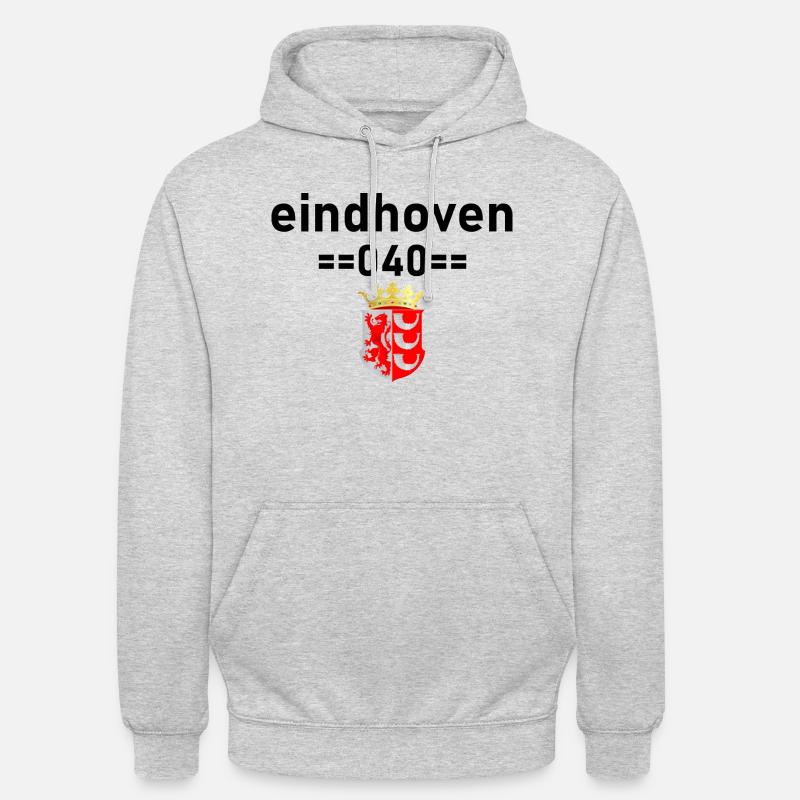 eindhoven 040avec arme eindhoven - Sweat-shirt à capuche unisexe - gris clair chiné