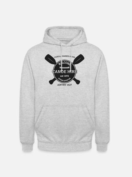 Canoe Hire Logo - Deliverance. - Unisex Hoodie - light heather grey