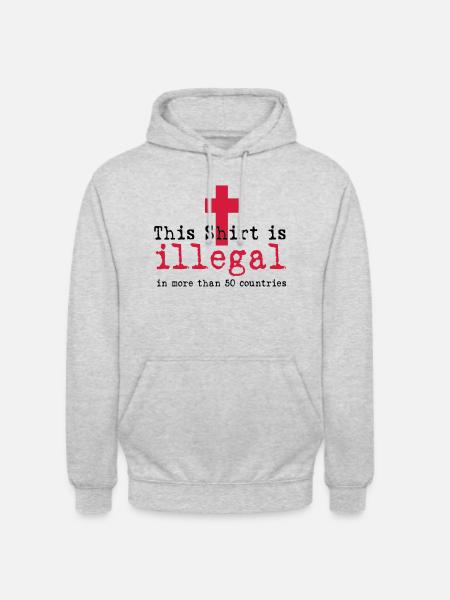 ILLEGAL - Unisex Hoodie - light heather grey
