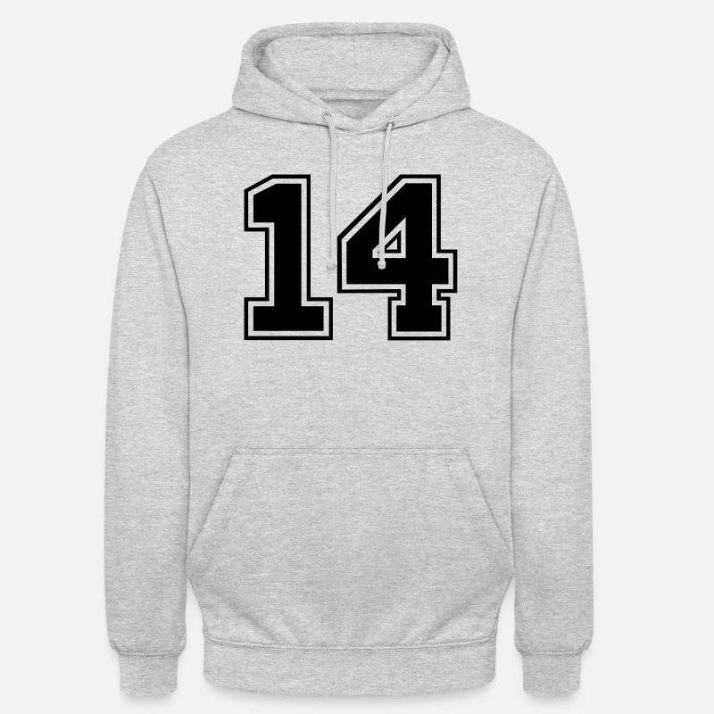 vierzehn - Sweat-shirt à capuche unisexe - gris clair chiné