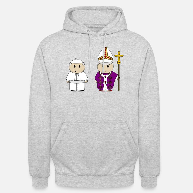 Papst Benedict - Unisex Hoodie - Hellgrau meliert