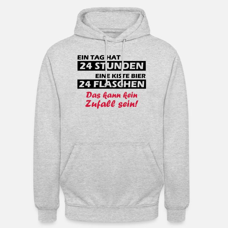 24 Flaschen bier - Unisex Hoodie - Hellgrau meliert