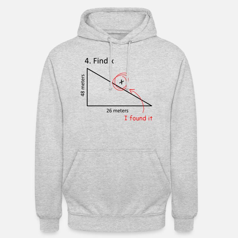 Find x Find x Geometry Math Trigonometry - Unisex Hoodie - light heather grey