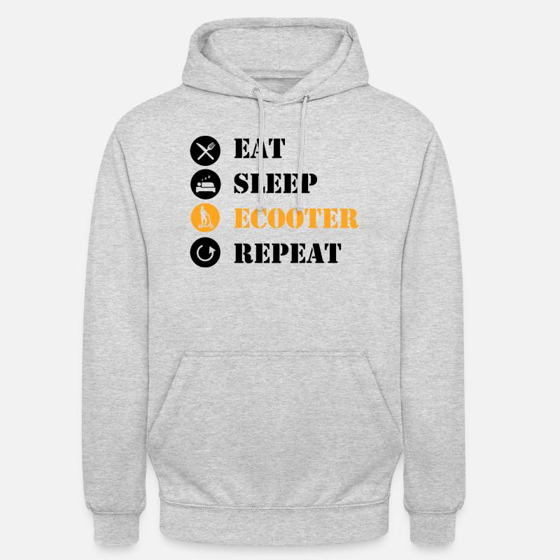 E-Scooter E-Roller Scooter - Unisex Hoodie - Hellgrau meliert