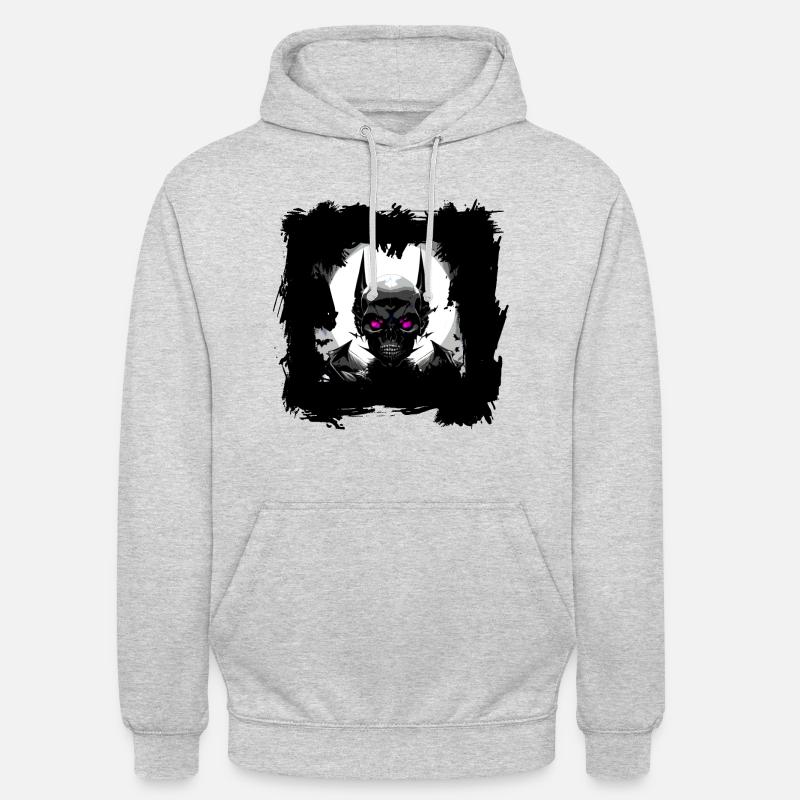 Crâne de créature comique - Sweat-shirt à capuche unisexe - gris clair chiné