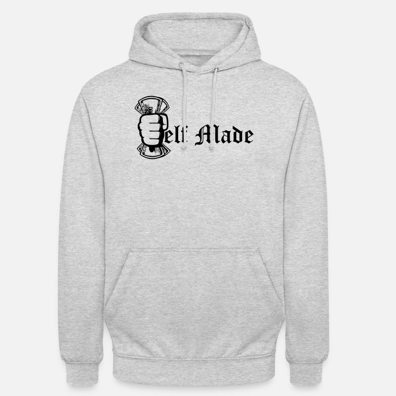 Argent auto-fabriqué - Sweat-shirt à capuche unisexe - gris clair chiné