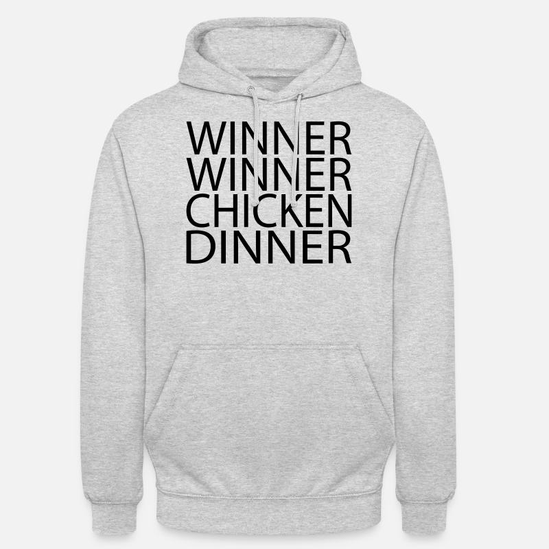 Winner Winner Chicken Dinner - Sweat-shirt à capuche unisexe - gris clair chiné