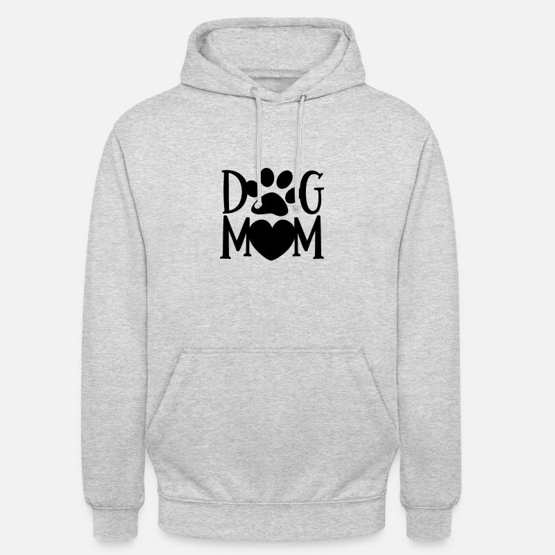 Chien maman - chiens maman - Sweat-shirt à capuche unisexe - gris clair chiné