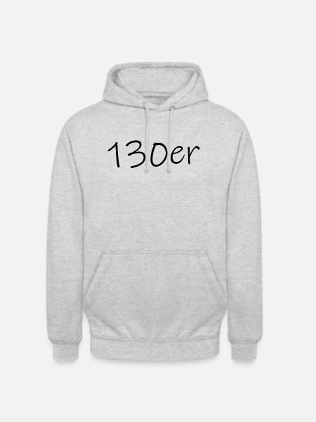 130 130er - Unisex Hoodie - Hellgrau meliert