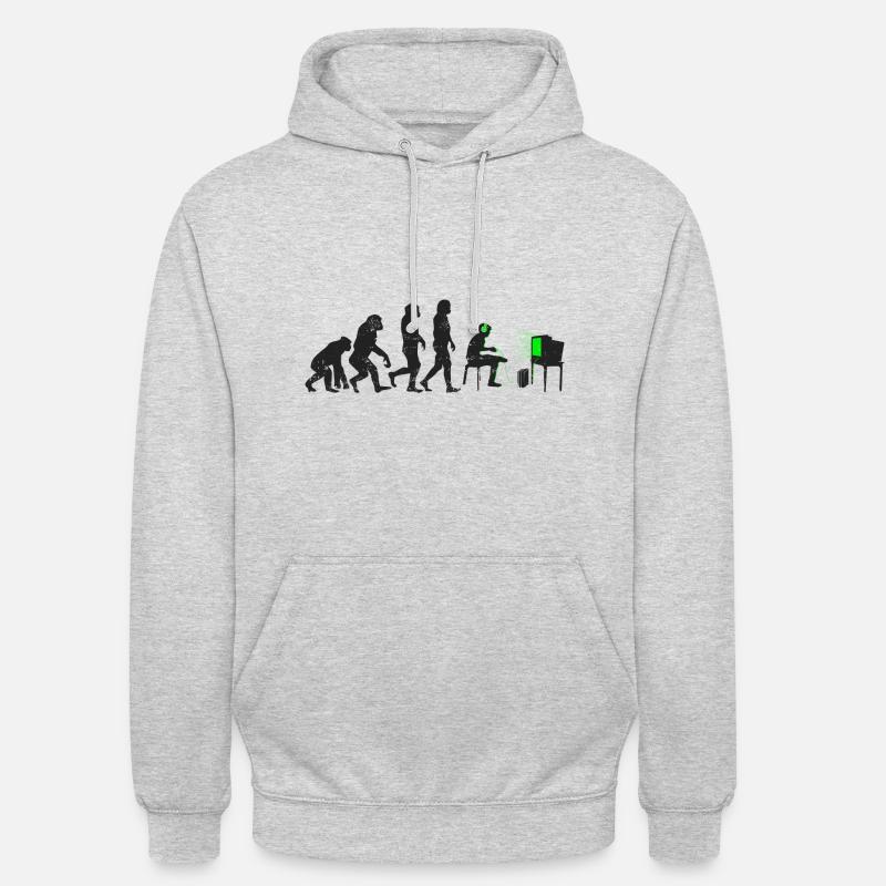 Evolution de l'évolution des joueurs - Sweat-shirt à capuche unisexe - gris clair chiné