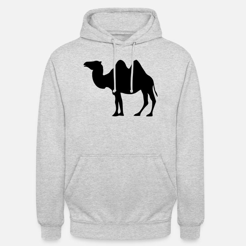 Kamel dromedar Kamel Geschenk - Unisex Hoodie - Hellgrau meliert