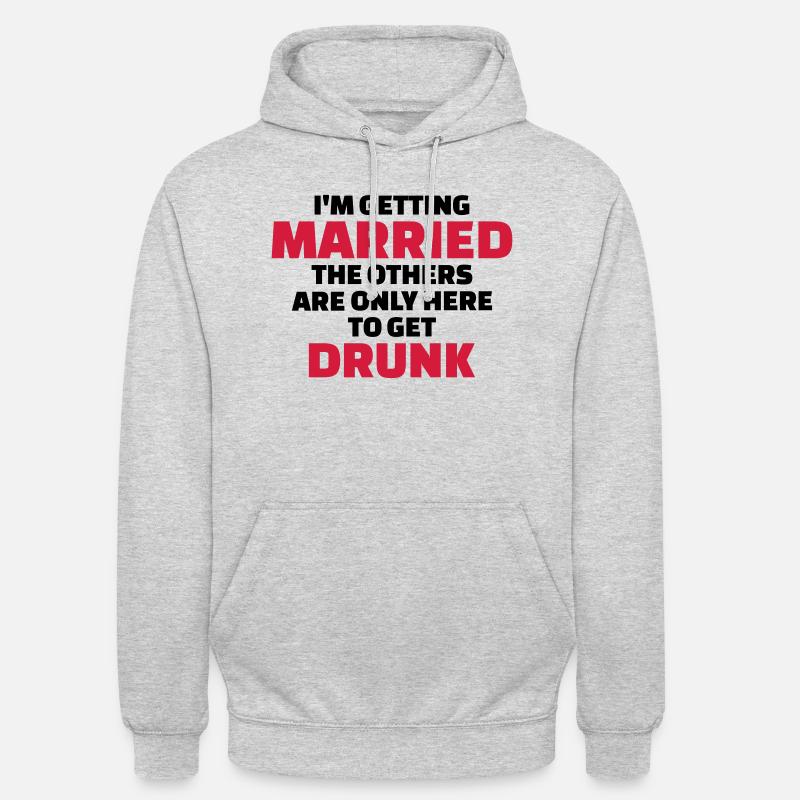 I’m getting married - Sweat-shirt à capuche unisexe - gris clair chiné
