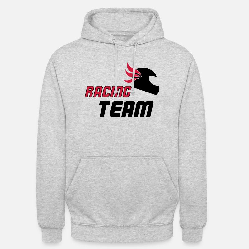 racing_team_02 - Sweat-shirt à capuche unisexe - gris clair chiné