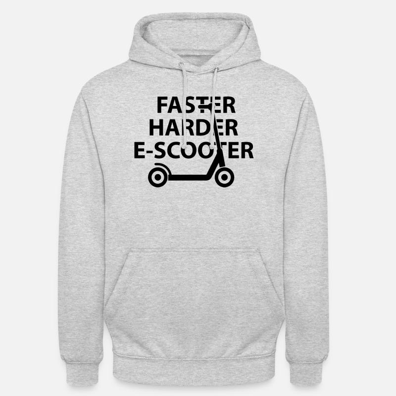 E-Scooter E-Roller Scooter - Sweat-shirt à capuche unisexe - gris clair chiné