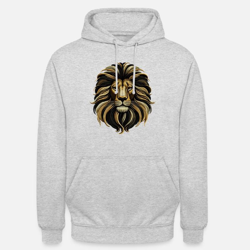 Emblème Élégance Entrelacée - Sweat-shirt à capuche unisexe - gris clair chiné