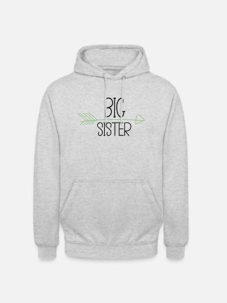 Sorella maggiore - Sorella maggiore - Felpa con cappuccio unisex - grigio chiaro melange