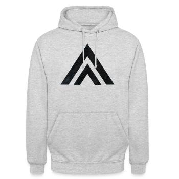 Geometric mountains - Unisex Hoodie - light heather grey - Front - Alina (178cm) & Michal (187cm)
