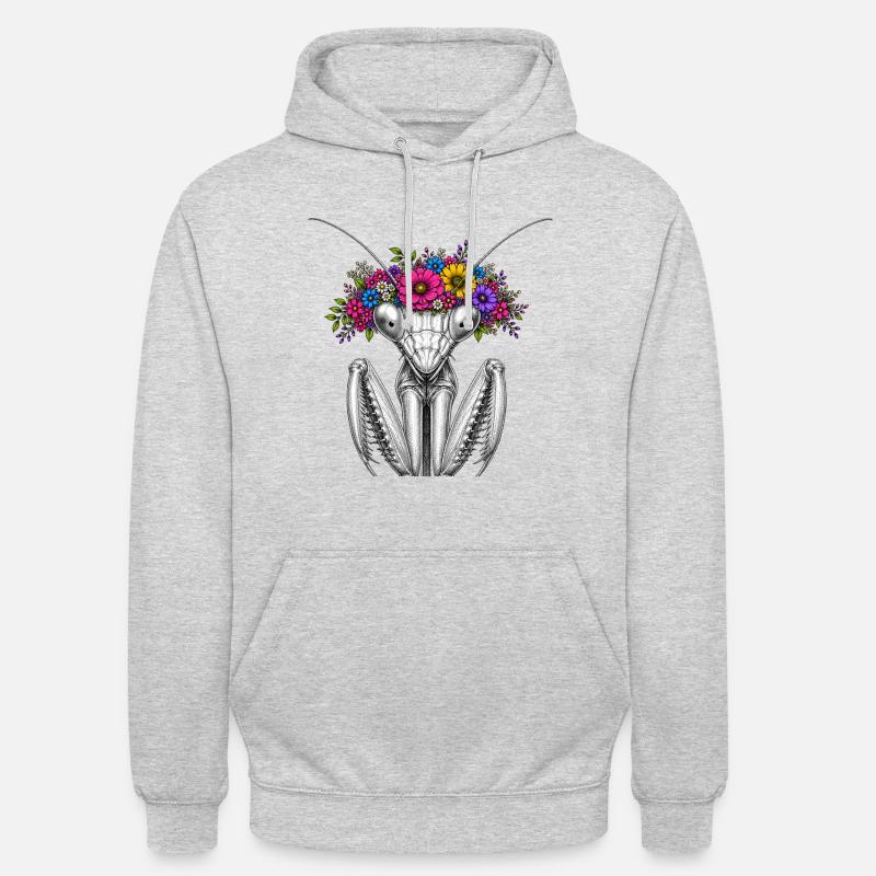 Couronne de fleurs Mantispin - Sweat-shirt à capuche unisexe - gris clair chiné