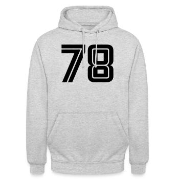 78 - Unisex Hoodie - Hellgrau meliert - Vorne - Alina (178cm) & Michal (187cm)